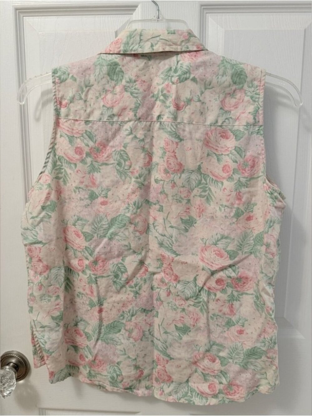Floral Sleeveless Top Sz L - Picture 2 of 2